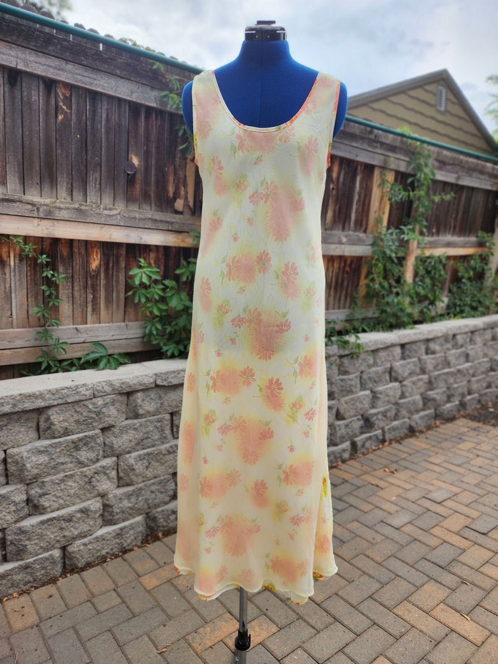 Vintage 90s Compagnie Internationale Express Floral Maxi Dress Sz 7/8 Sleeveless